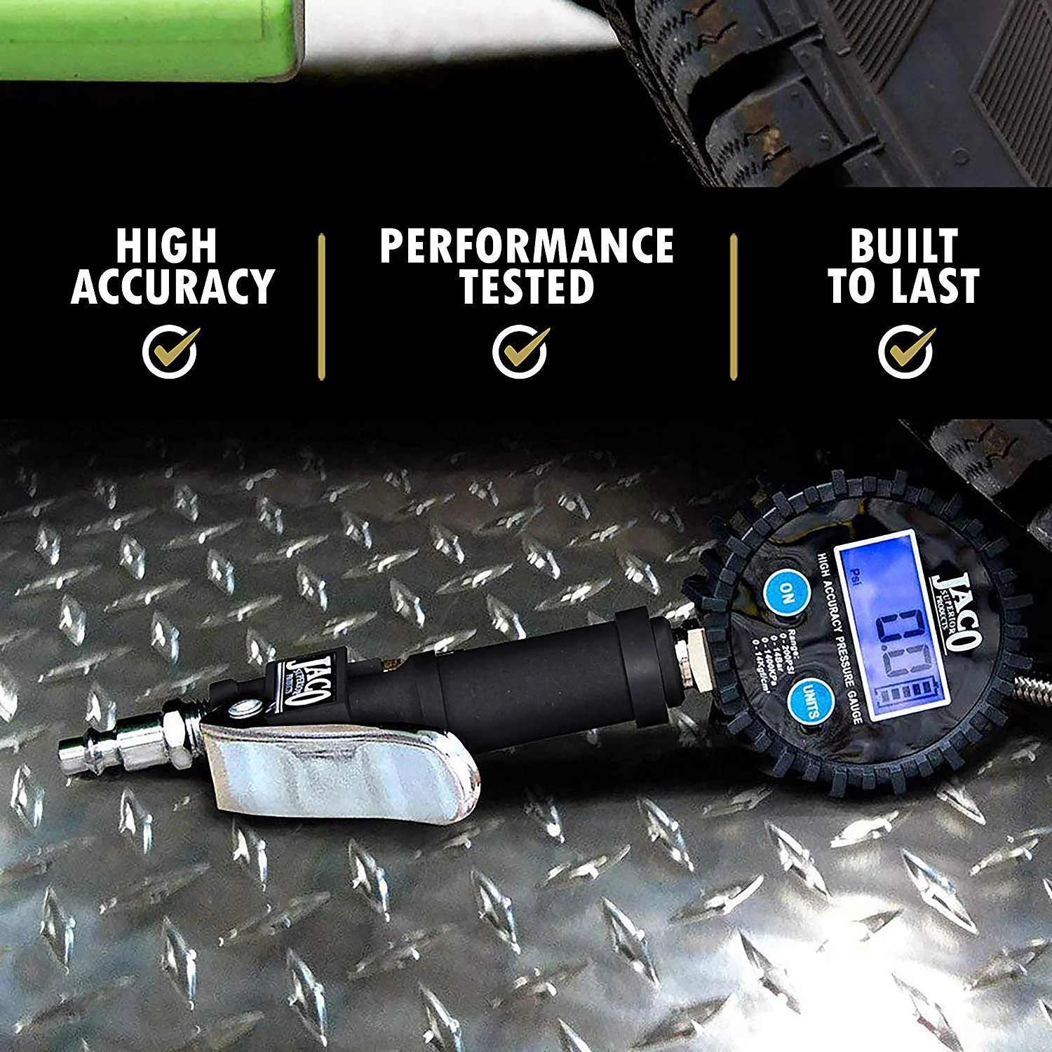 FlowPro® Digital Tire Inflator with Pressure Gauge - 200 PSI - Image 8